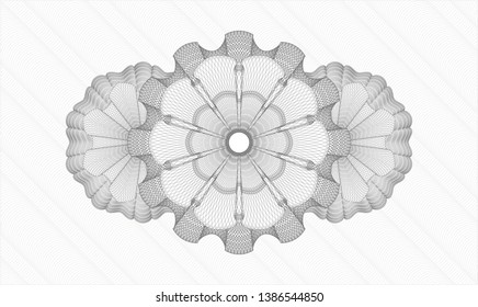 Grey linear rosette. Vector Illustration. Detailed.