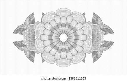 Grey linear rosette. Vector Illustration. Detailed.