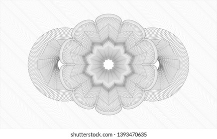 Grey linear rosette. Vector Illustration. Detailed.