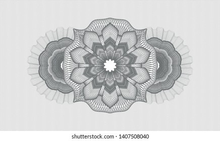 Grey linear rosette. Vector Illustration. Detailed.