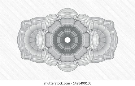 Grey linear rosette. Vector Illustration. Detailed.