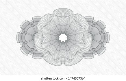 Grey linear rosette. Vector Illustration. Detailed.