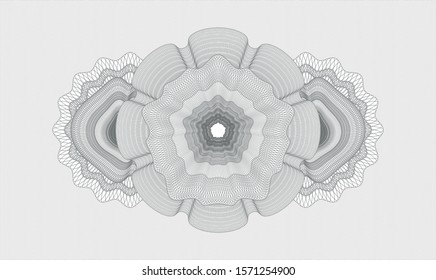 Grey linear rosette. Vector Illustration. Detailed.