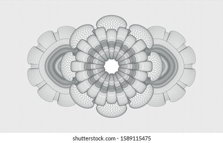 Grey linear rosette. Vector Illustration. Detailed.