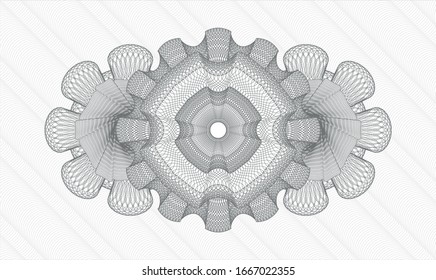 Grey linear rosette. Vector Illustration. Detailed.