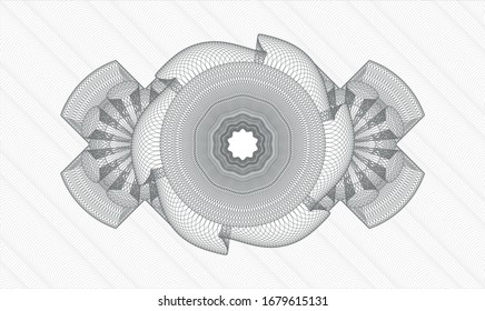 Grey linear rosette. Vector Illustration. Detailed.