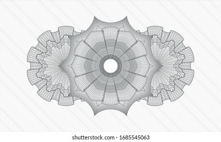 Grey linear rosette. Vector Illustration. Detailed.