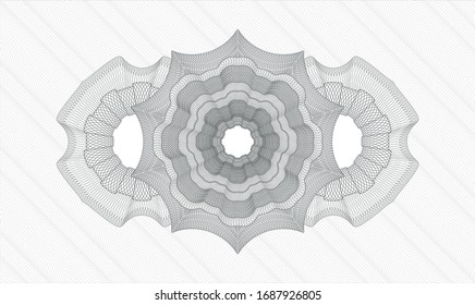 Grey linear rosette. Vector Illustration. Detailed.