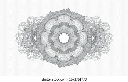 Grey linear rosette. Vector Illustration. Detailed 