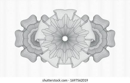 Grey linear rosette. Vector Illustration. Detailed.