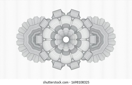 Grey linear rosette. Vector Illustration. Detailed.