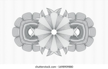 Grey linear rosette. Vector Illustration. Detailed.