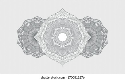 Grey linear rosette. Vector Illustration. Detailed.