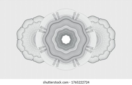 Grey linear rosette. Vector Illustration. Detailed 