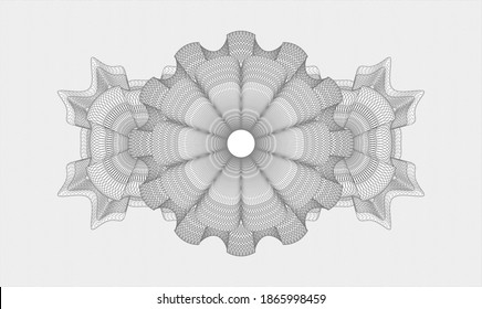 Grey linear rosette. Vector Illustration. Detailed 