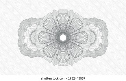 Grey linear rosette. Vector Illustration. Detailed 
