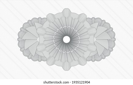 Grey linear rosette. Vector Illustration. Detailed 