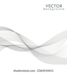 Grey lines abstract smooth background. Gray background with abstract line waves. Vector illustration EPS 10