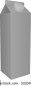 Grey liquid pack. vector illustration