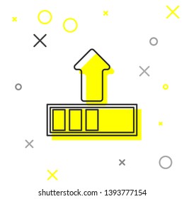 Grey Loading line icon isolated on white background. Upload in progress. Progress bar icon. Vector Illustration