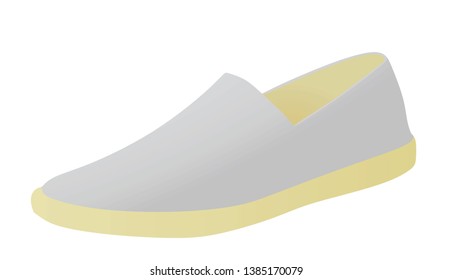  Grey loafer shoe. vector illustration