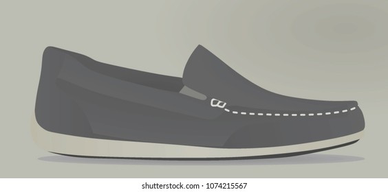 Grey loafer. vector illustration