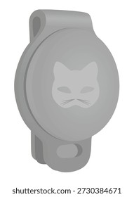 Pulsera localizadora gris. Ilustración vectorial
