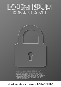 Grey lock icon