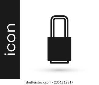 Grey Lock icon isolated on white background. Padlock sign. Security, safety, protection, privacy concept.  Vector Illustration