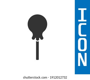 Grey Lollipop icon isolated on white background. Food, delicious symbol.  Vector