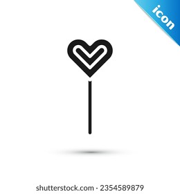 Grey Lollipop icon isolated on white background. Food, delicious symbol.  Vector