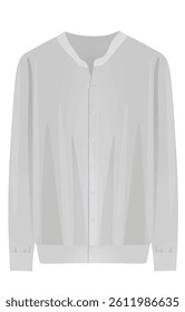 Grey  long sleeve shirt. vector 