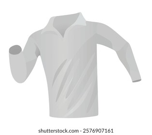 Grey   long sleeve t shirt. vector illustration