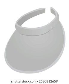 Grey  long visor cap. vector illustration