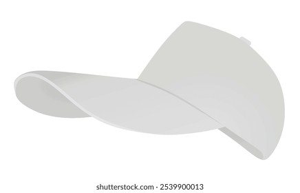 Grey long visor cap. vector illustration