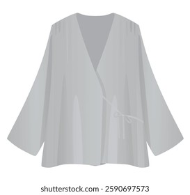 Grey loose blouse. vector illustration