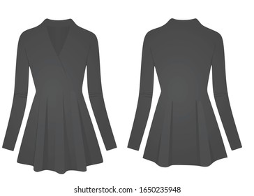 Grey loose shirt. vector illustration