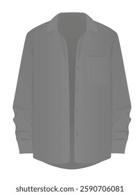 Grey loose shirt. vector illustration