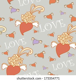 grey love background 