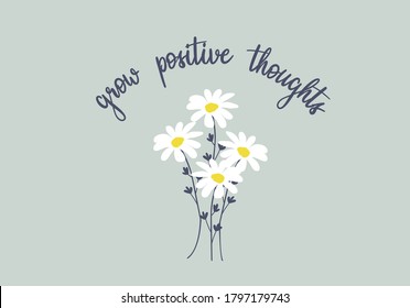 grey love yourself stay positive. daisy lettering design choose happy margarita lettering decorative fashion style trend spring summer print pattern positive quote,stationery,motivational,inspiration