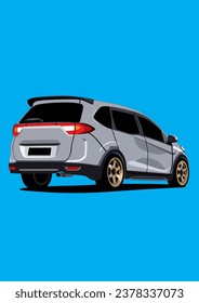 Grey Low SUV Car Modified High Performance Vector