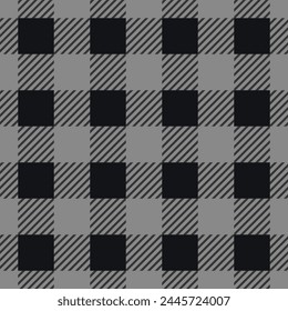 Grey Lumberjack Plaid Seamless Pattern vector illustration