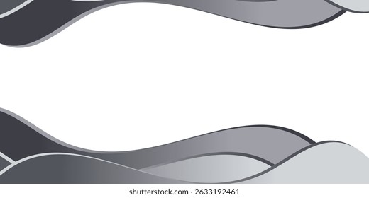Grey luxury abstract background with wavy shapes. silver gradasi eps 10 . flayer