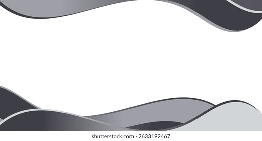 Fundo abstrato de luxo cinza com formas onduladas. gradasi de prata eps 10 . flayer . apresentação