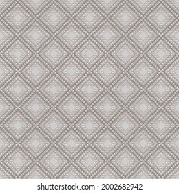 Grey luxury background with pearls. Seamless vector illustration. 