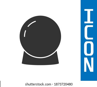 Icono de bola Gray Magic aislado en fondo blanco. Balón de cristal.  Vector