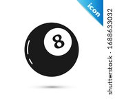 Grey Magic ball of predictions for decision-making icon isolated on white background. Crystal ball.  Vector Illustration
