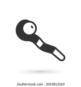 Icono de personal Gray Magic aislado en fondo blanco. varita mágica, cetro, palo, vara.  Vector
