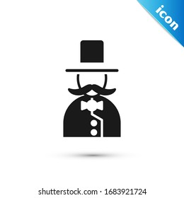 Grey Magician icon isolated on white background.  Vector Illustration