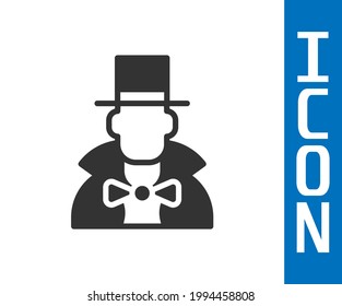 Grey Magician icon isolated on white background.  Vector